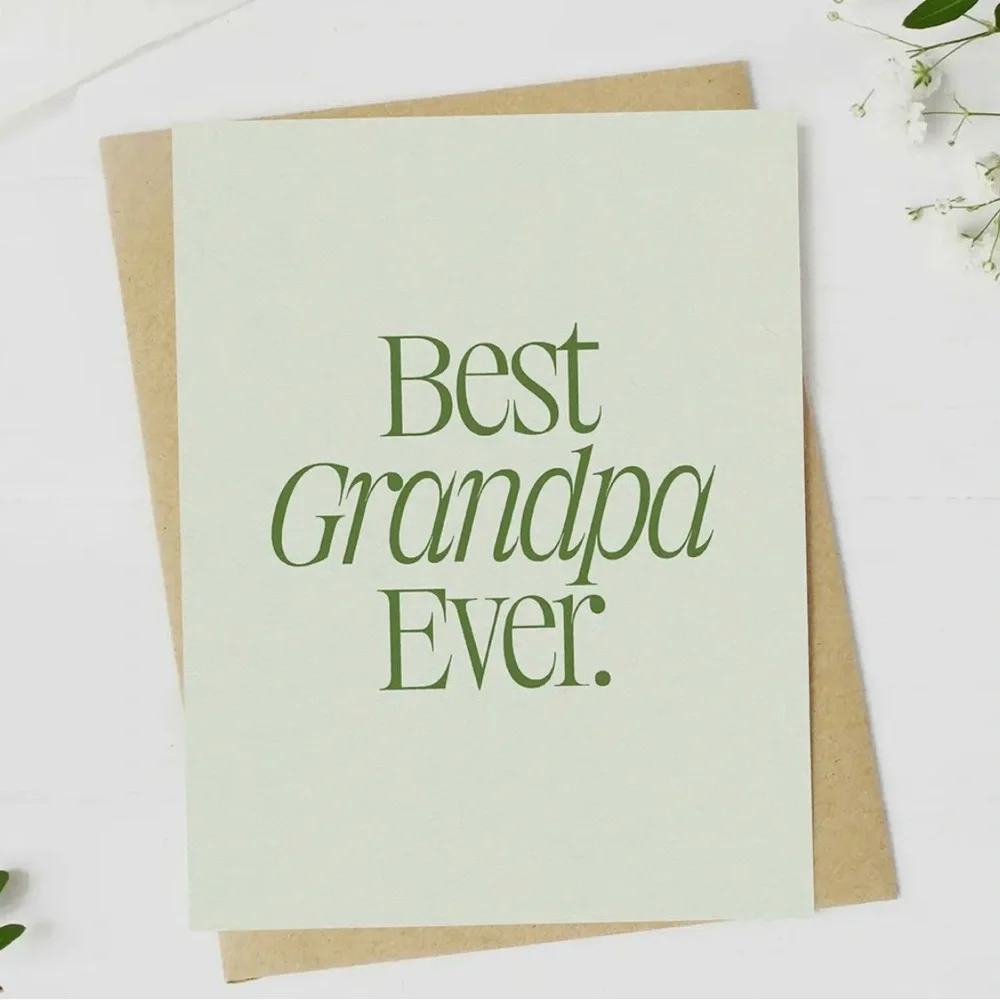 Green 'Best Grandpa Ever' Birthday Card - Picture 1 of 1